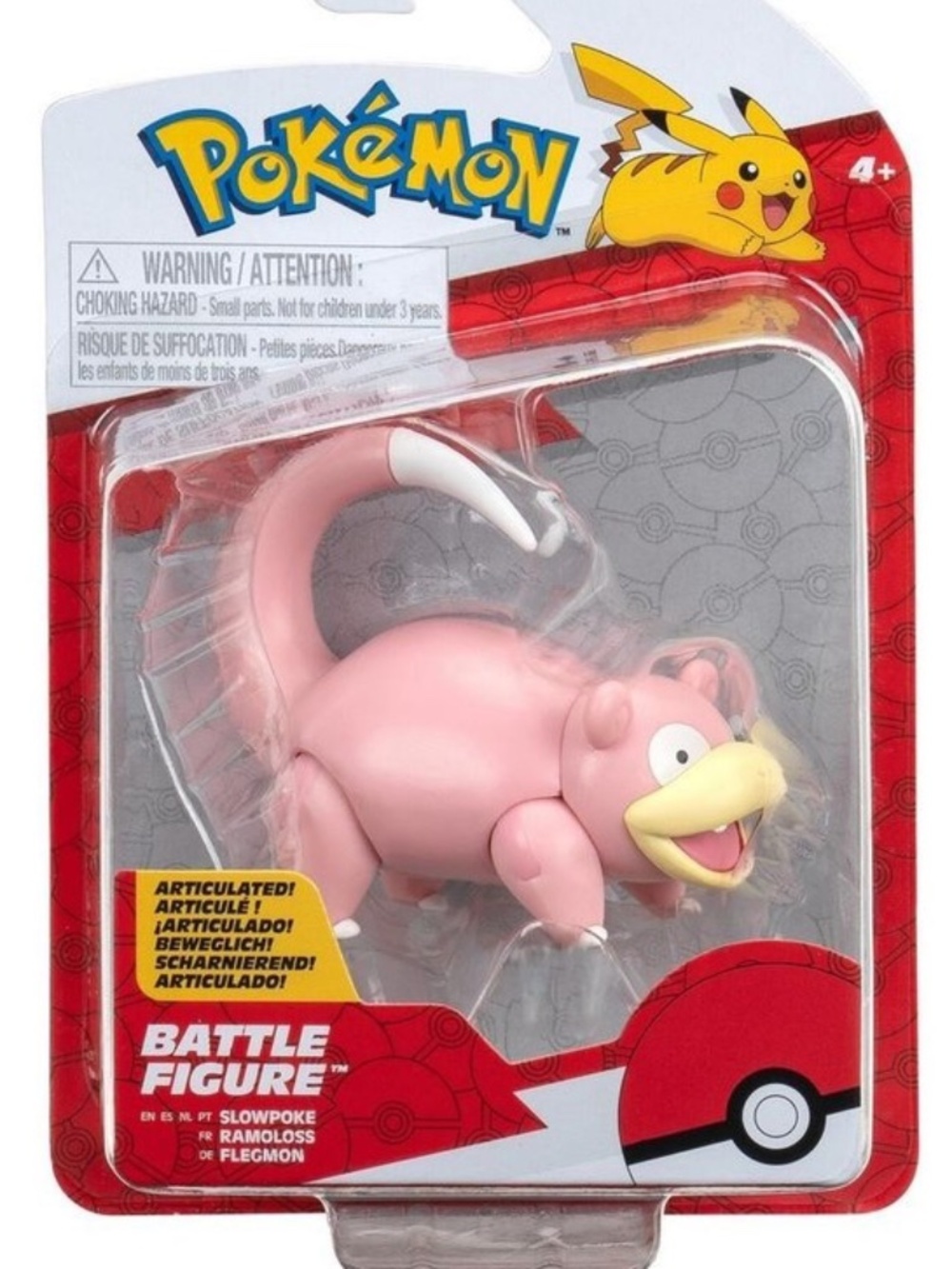 Jazwares Pokemon Battle Ready Figure Articulated SLOWPOKE 3" Inch New